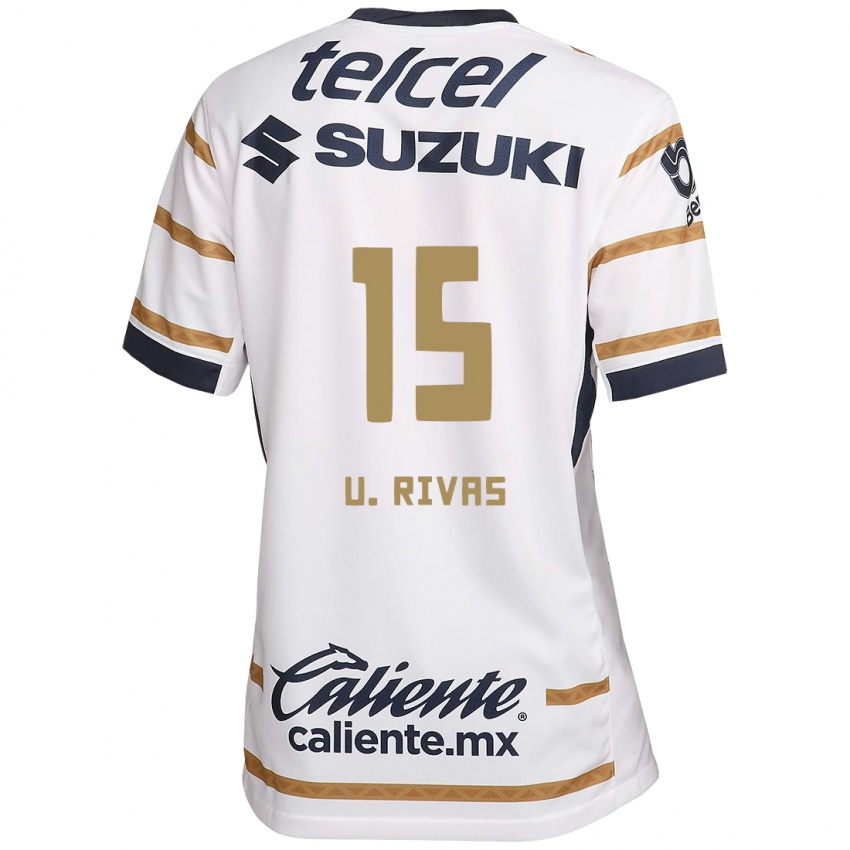 Criança Camisola Ulises Rivas #15 Obsidiana Branca Principal 2024/25 Camisa Brasil