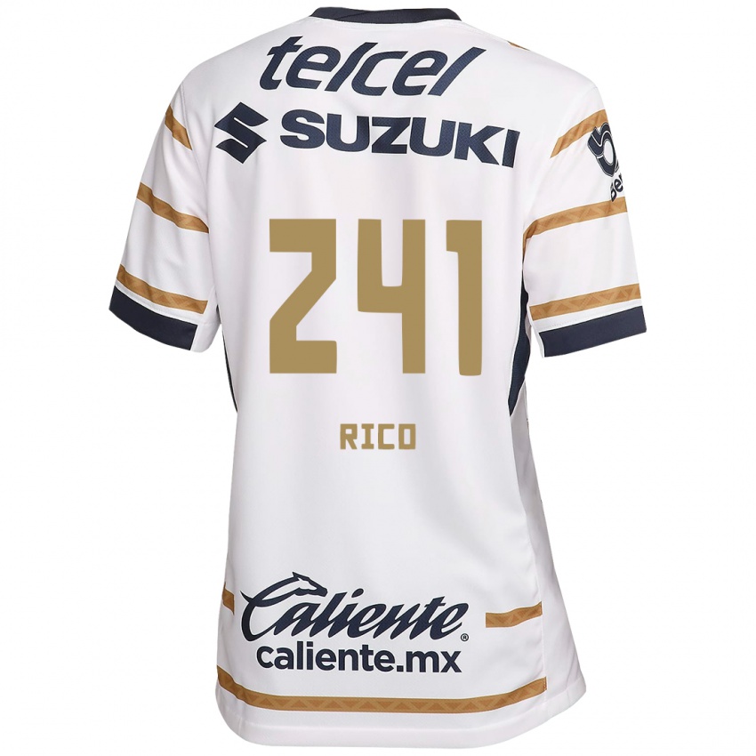 Criança Camisola Ángel Rico #241 Obsidiana Branca Principal 2024/25 Camisa Brasil