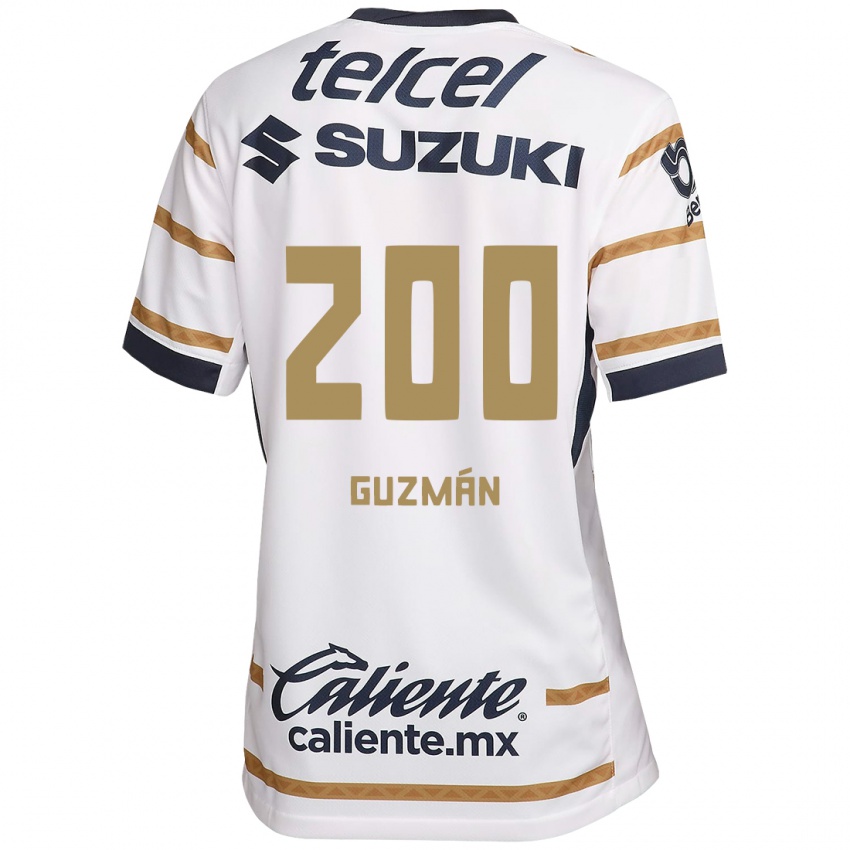 Criança Camisola Alan Guzmán #200 Obsidiana Branca Principal 2024/25 Camisa Brasil