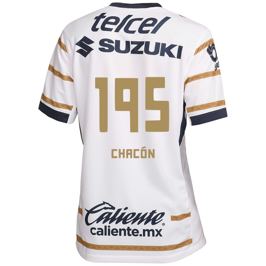 Criança Camisola Eduardo Chacón #195 Obsidiana Branca Principal 2024/25 Camisa Brasil