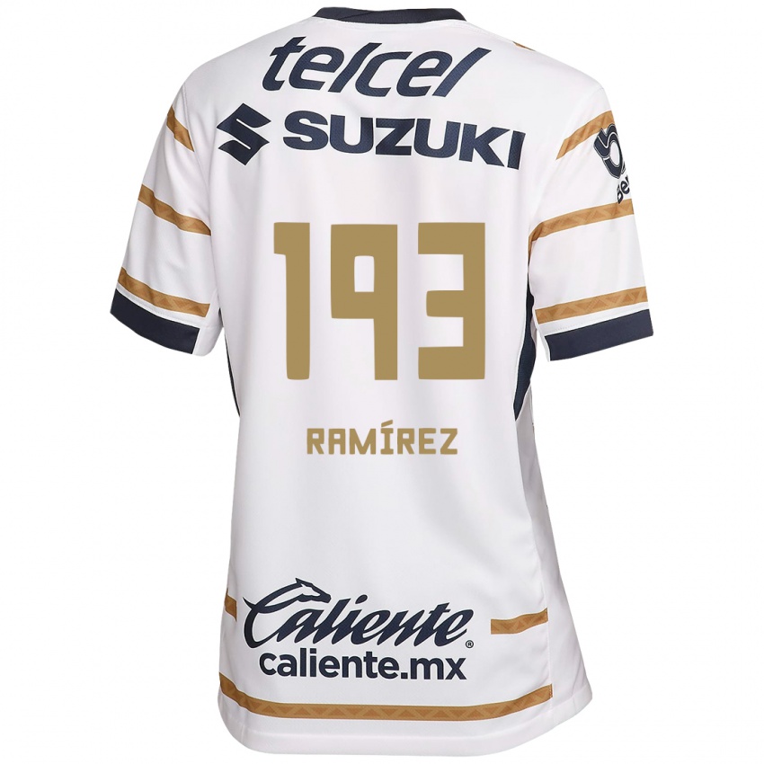 Criança Camisola Héctor Ramírez #193 Obsidiana Branca Principal 2024/25 Camisa Brasil