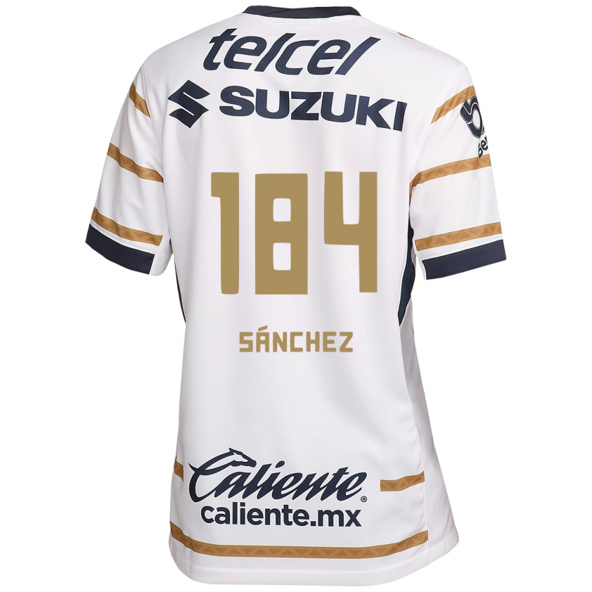 Criança Camisola Manuel Sánchez #184 Obsidiana Branca Principal 2024/25 Camisa Brasil