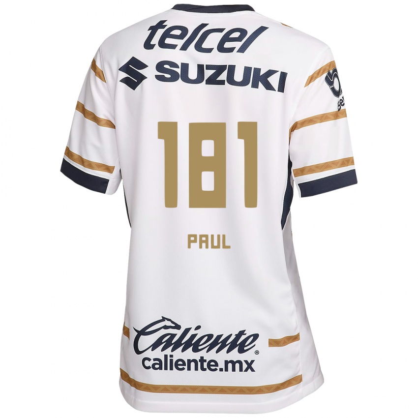 Criança Camisola Miguel Paul #181 Obsidiana Branca Principal 2024/25 Camisa Brasil