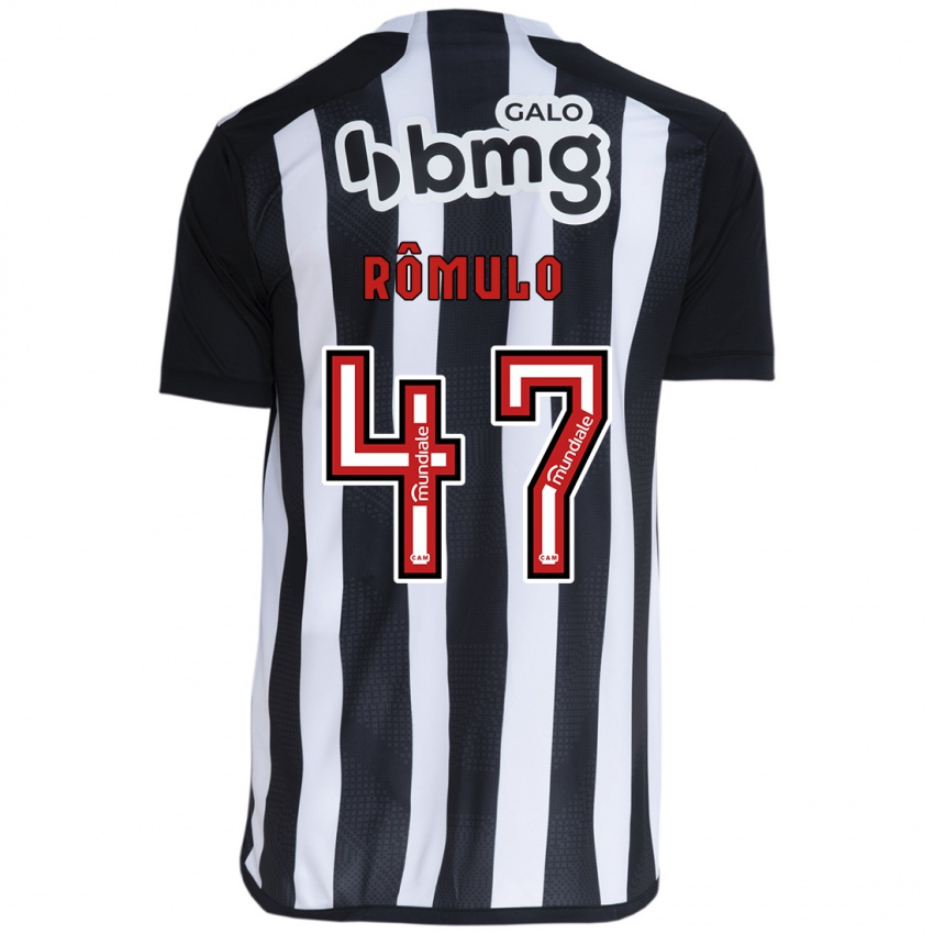 Criança Camisola Rômulo #47 Branco Preto Principal 2024/25 Camisa Brasil