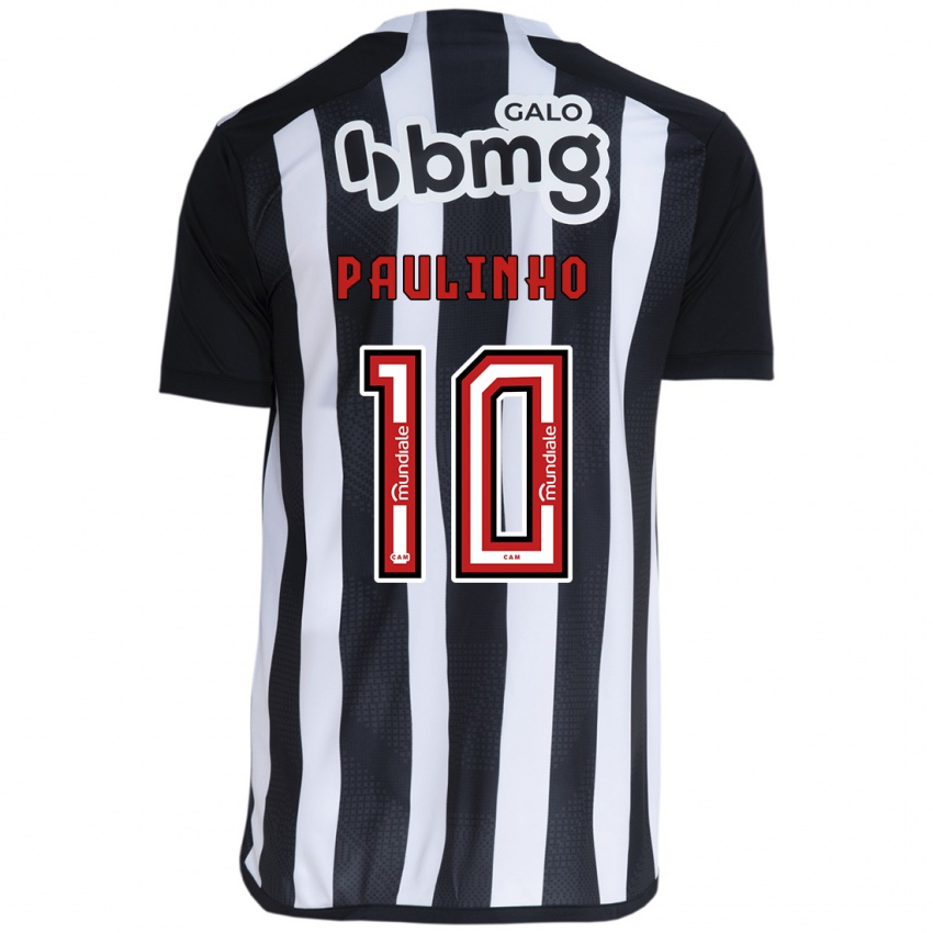 Criança Camisola Paulinho #10 Branco Preto Principal 2024/25 Camisa Brasil