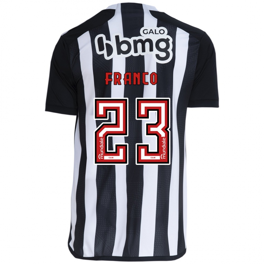 Criança Camisola Alan Franco #23 Branco Preto Principal 2024/25 Camisa Brasil