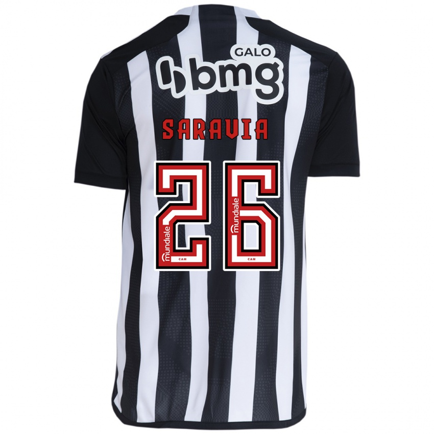 Criança Camisola Renzo Saravia #26 Branco Preto Principal 2024/25 Camisa Brasil