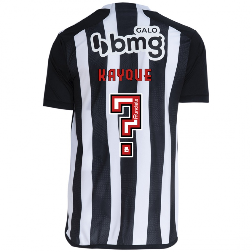 Criança Camisola Kayque #0 Branco Preto Principal 2024/25 Camisa Brasil