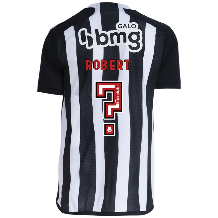 Criança Camisola Robert Pinto #0 Branco Preto Principal 2024/25 Camisa Brasil