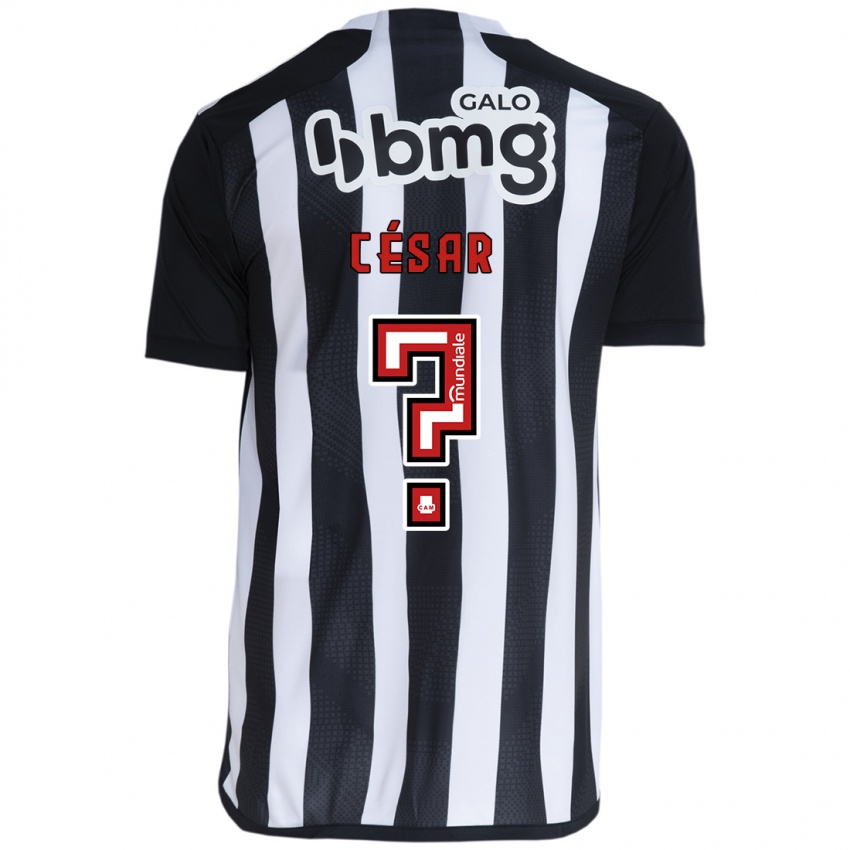 Criança Camisola Julio César #0 Branco Preto Principal 2024/25 Camisa Brasil