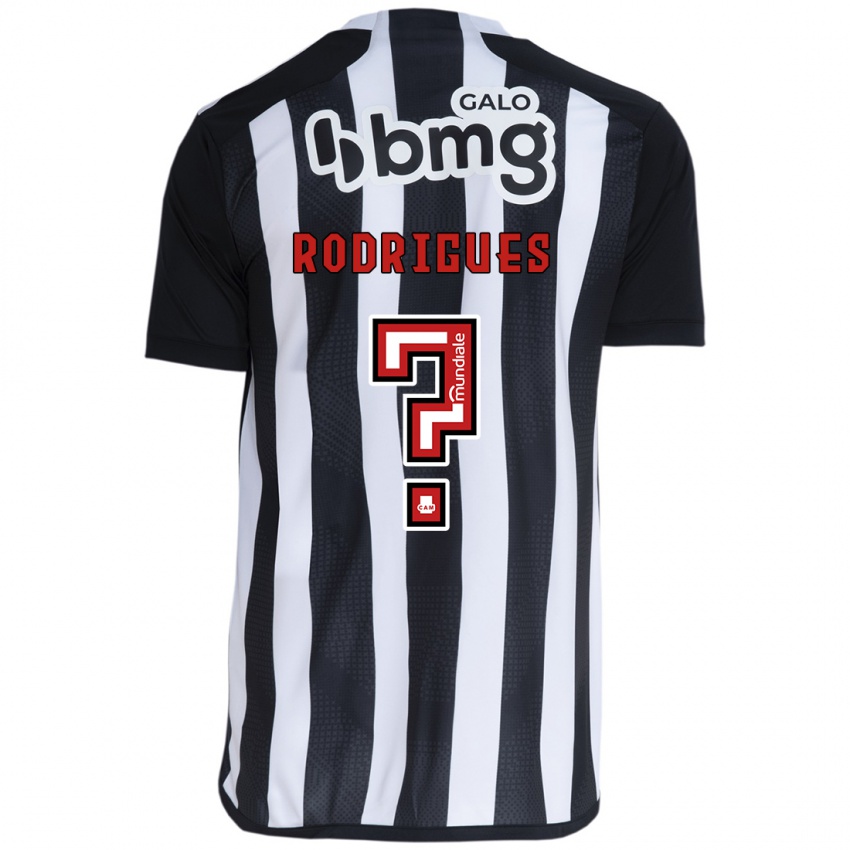 Criança Camisola Vinicius Rodrigues #0 Branco Preto Principal 2024/25 Camisa Brasil