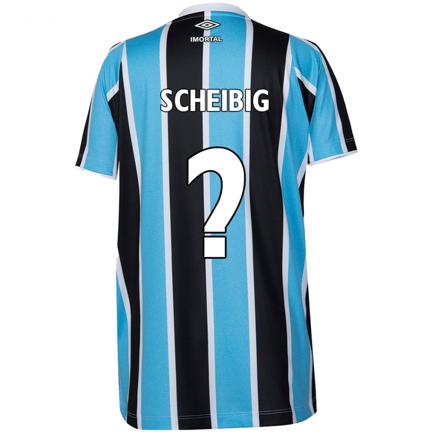 Criança Camisola Felipe Scheibig #0 Azul Preto Branco Principal 2024/25 Camisa Brasil