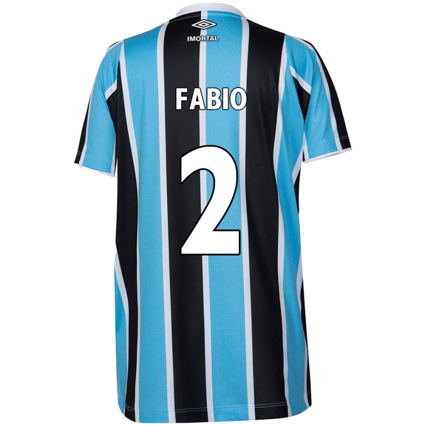 Criança Camisola Fábio #2 Azul Preto Branco Principal 2024/25 Camisa Brasil