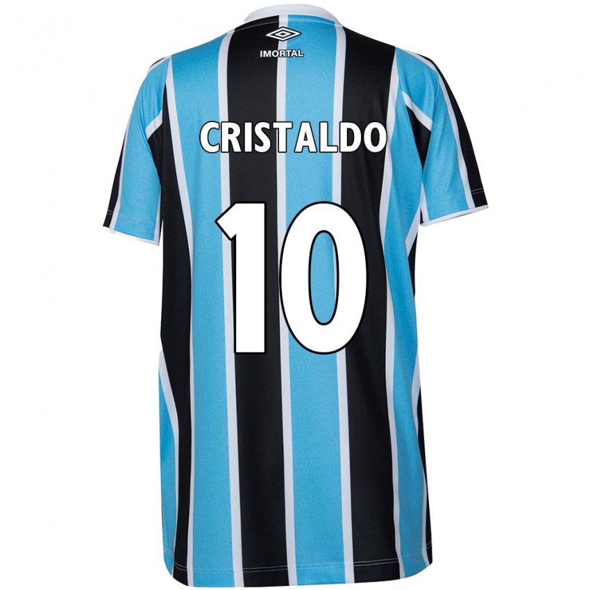 Criança Camisola Franco Cristaldo #10 Azul Preto Branco Principal 2024/25 Camisa Brasil