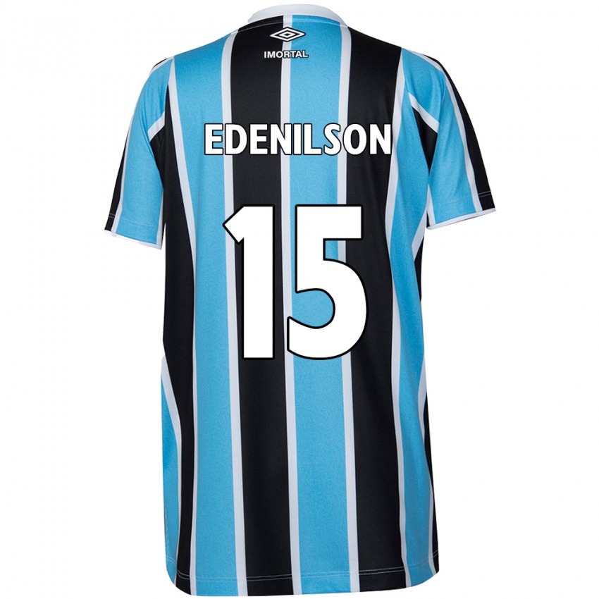 Criança Camisola Edenilson #15 Azul Preto Branco Principal 2024/25 Camisa Brasil