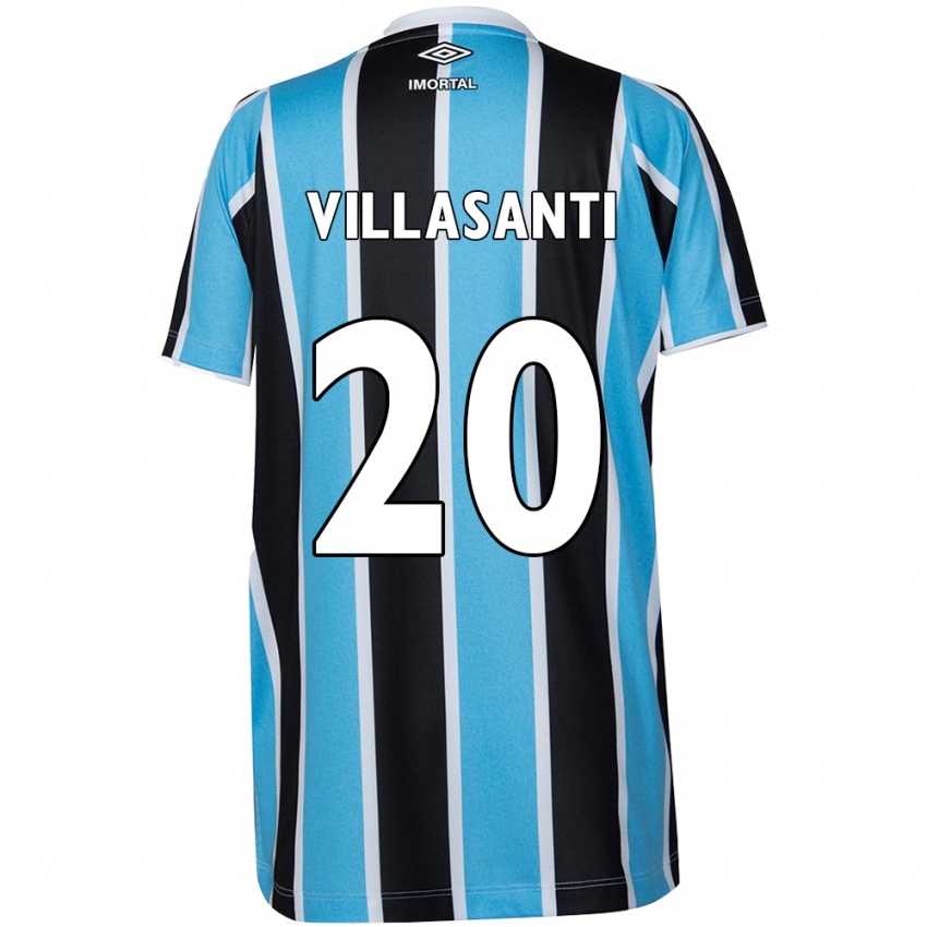 Criança Camisola Mathías Villasanti #20 Azul Preto Branco Principal 2024/25 Camisa Brasil