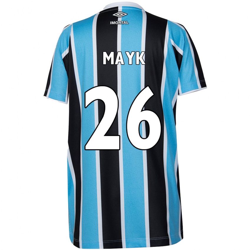 Criança Camisola Mayk #26 Azul Preto Branco Principal 2024/25 Camisa Brasil