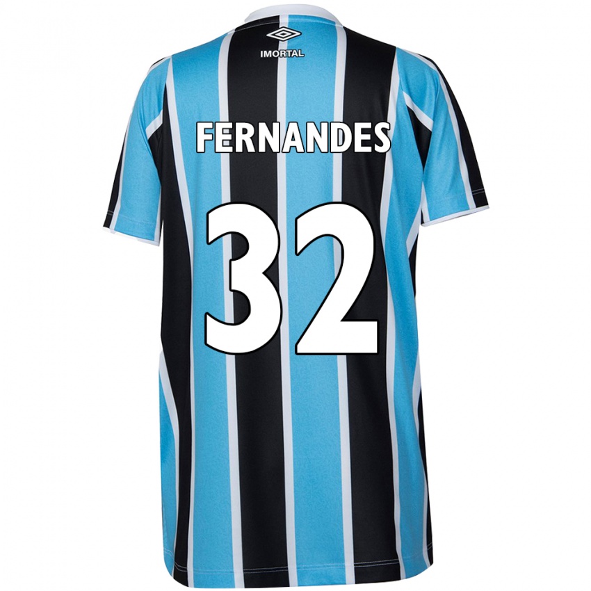 Criança Camisola Nathan Fernandes #32 Azul Preto Branco Principal 2024/25 Camisa Brasil