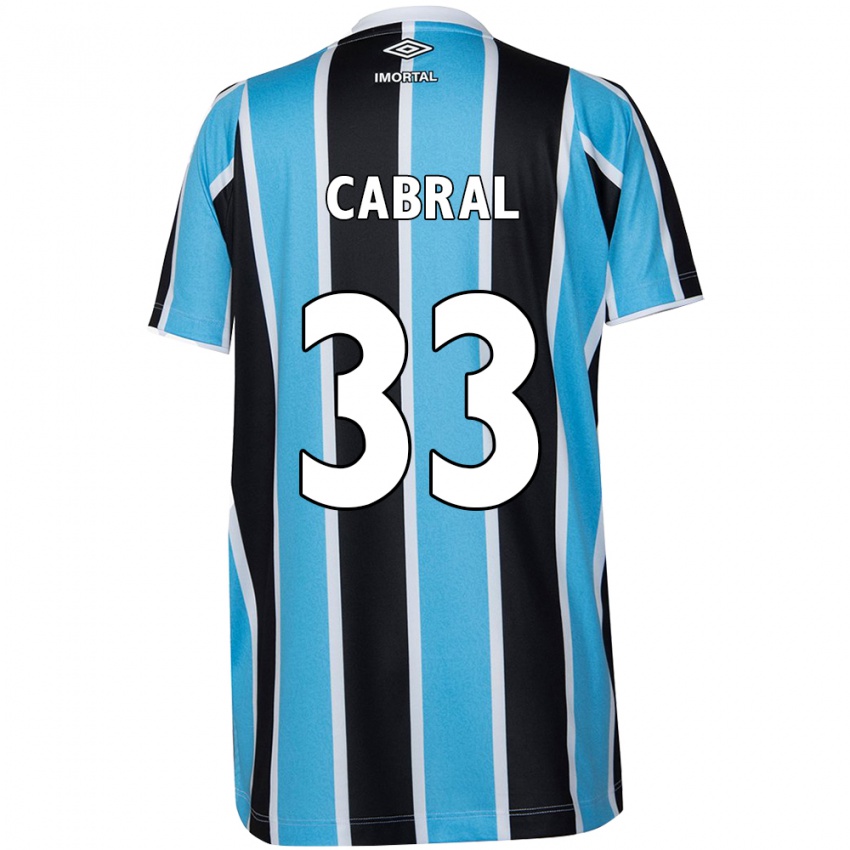 Criança Camisola Rafael Cabral #33 Azul Preto Branco Principal 2024/25 Camisa Brasil