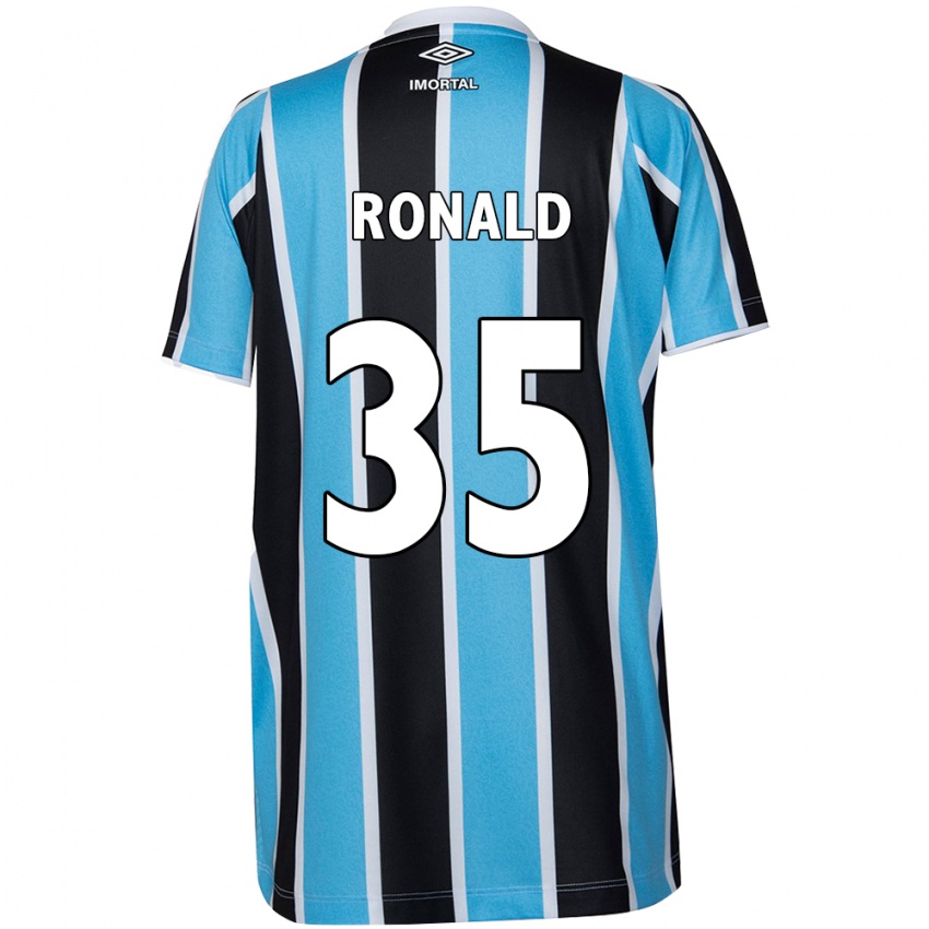 Criança Camisola Ronald #35 Azul Preto Branco Principal 2024/25 Camisa Brasil