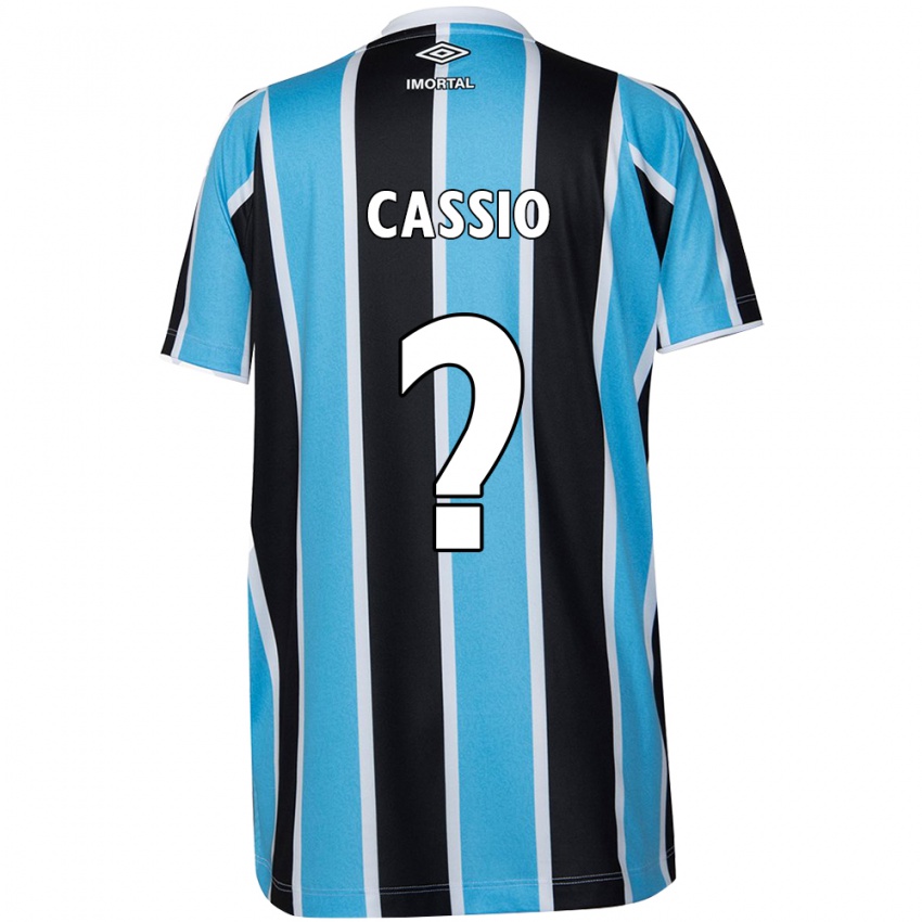 Criança Camisola Cássio #0 Azul Preto Branco Principal 2024/25 Camisa Brasil