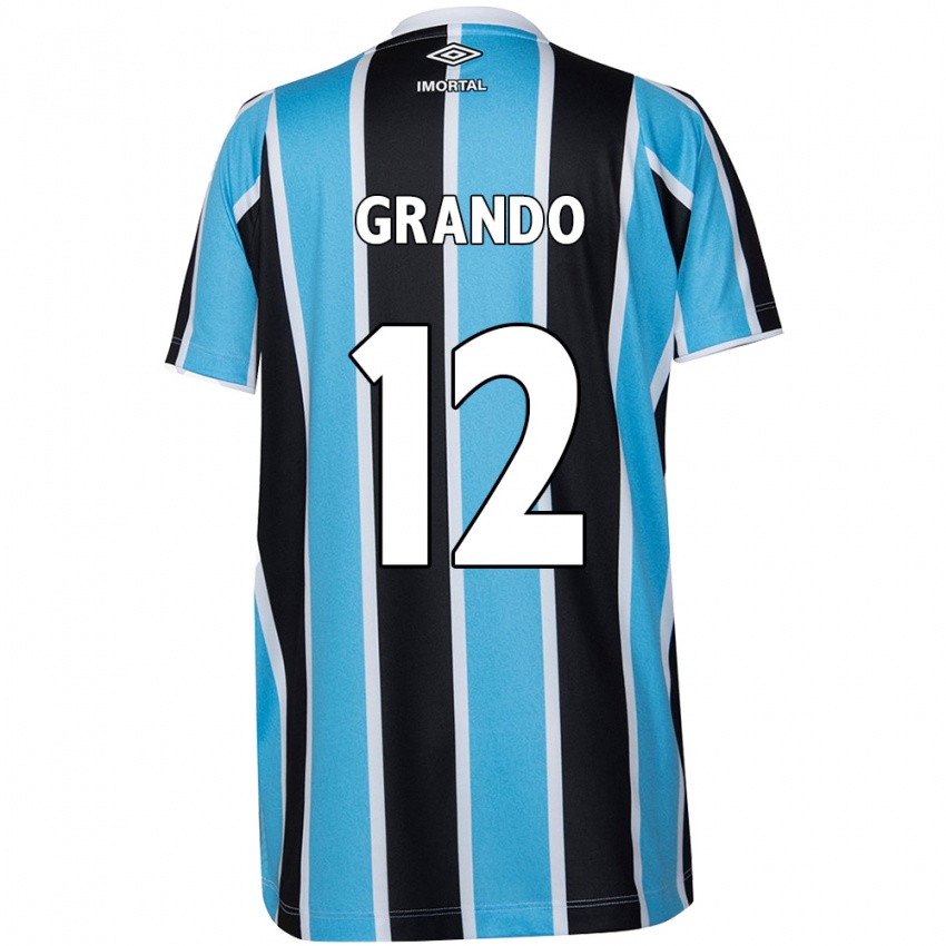 Criança Camisola Gabriel Grando #12 Azul Preto Branco Principal 2024/25 Camisa Brasil