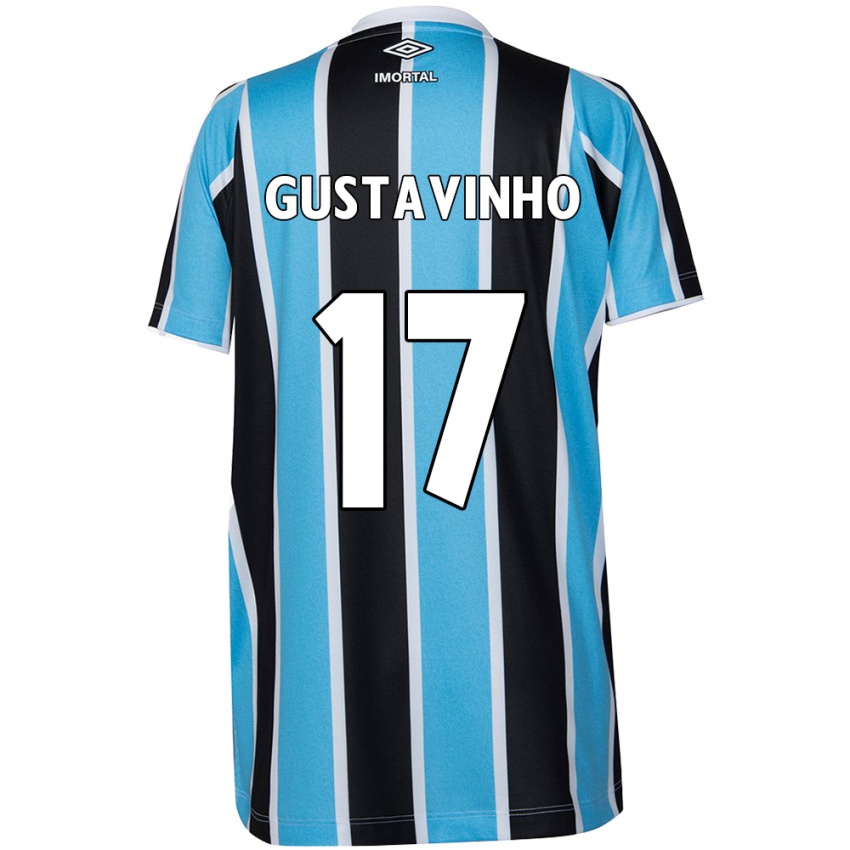 Criança Camisola Gustavinho #17 Azul Preto Branco Principal 2024/25 Camisa Brasil