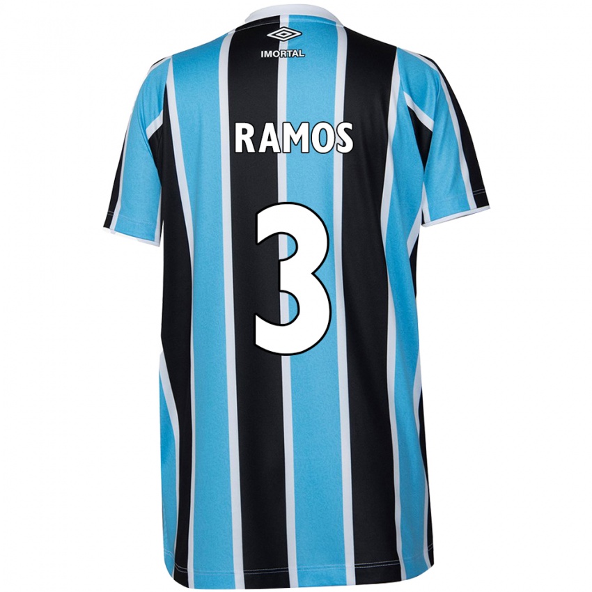 Criança Camisola João Ramos #3 Azul Preto Branco Principal 2024/25 Camisa Brasil