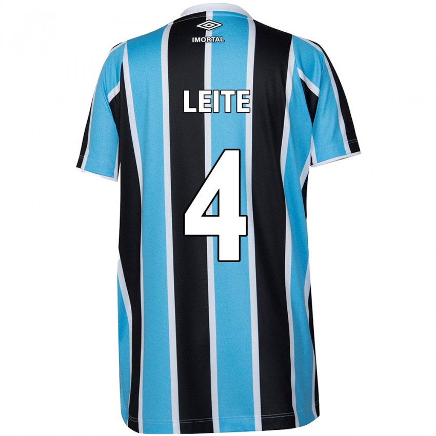 Criança Camisola Paulo Henrique Leite #4 Azul Preto Branco Principal 2024/25 Camisa Brasil