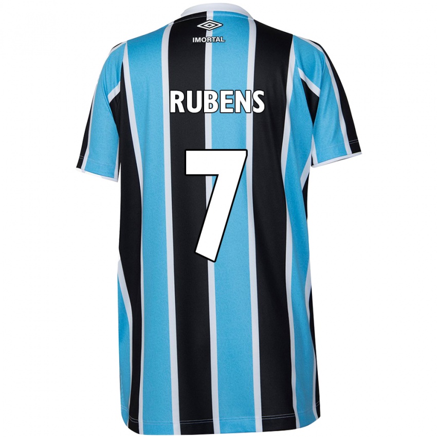 Criança Camisola Rubens #7 Azul Preto Branco Principal 2024/25 Camisa Brasil