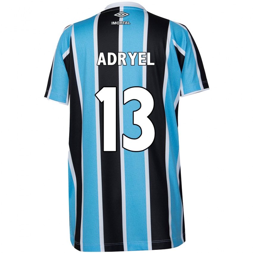 Criança Camisola Adryel #13 Azul Preto Branco Principal 2024/25 Camisa Brasil