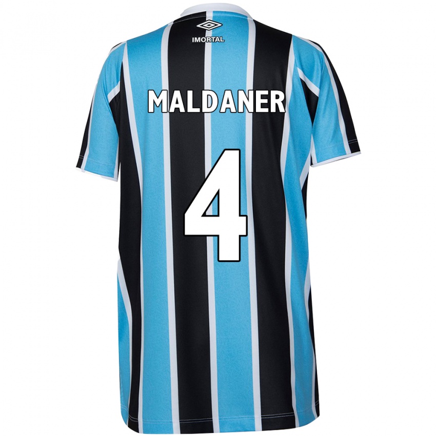 Criança Camisola Pati Maldaner #4 Azul Preto Branco Principal 2024/25 Camisa Brasil