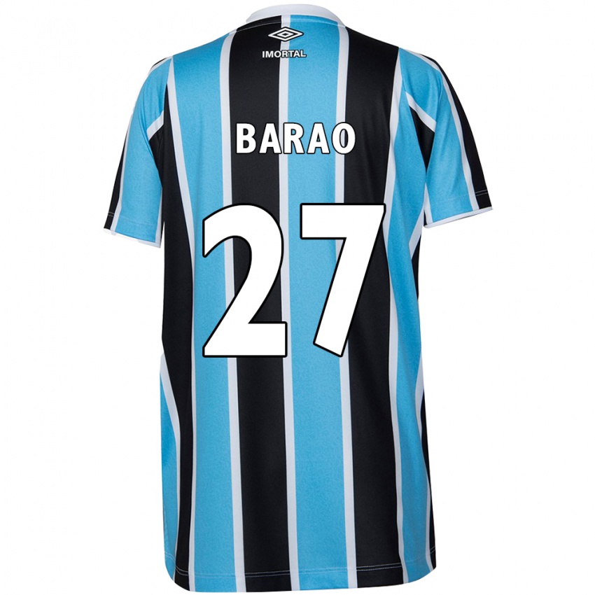 Criança Camisola Dani Barão #27 Azul Preto Branco Principal 2024/25 Camisa Brasil