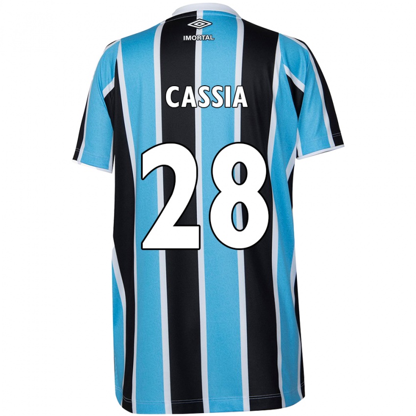 Criança Camisola Cássia #28 Azul Preto Branco Principal 2024/25 Camisa Brasil