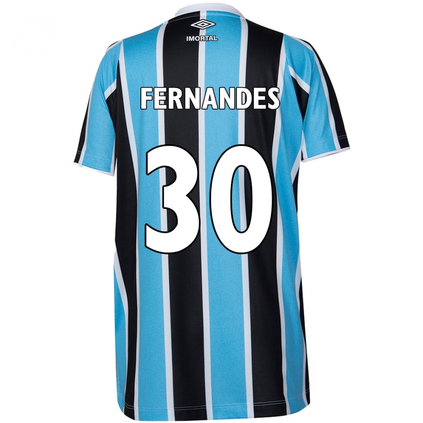 Criança Camisola Raquel Fernandes #30 Azul Preto Branco Principal 2024/25 Camisa Brasil