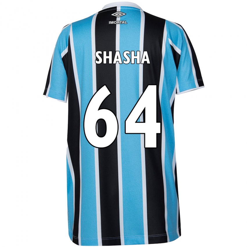 Criança Camisola Shashá #64 Azul Preto Branco Principal 2024/25 Camisa Brasil