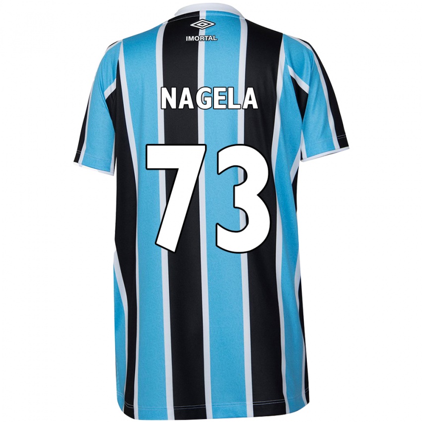 Criança Camisola Nágela #73 Azul Preto Branco Principal 2024/25 Camisa Brasil