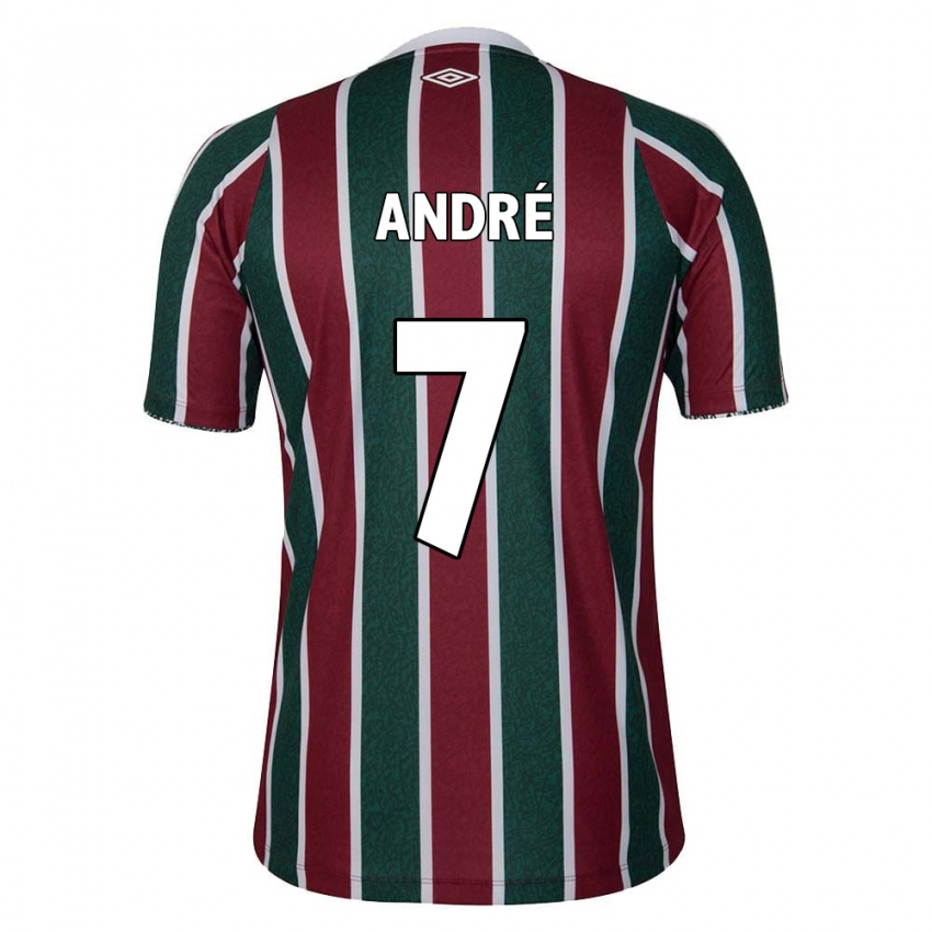 Criança Camisola André #7 Verde Castanho Branco Principal 2024/25 Camisa Brasil