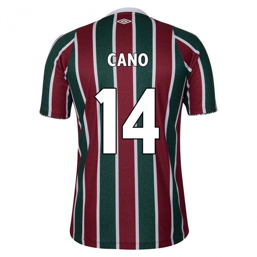 Criança Camisola Germán Cano #14 Verde Castanho Branco Principal 2024/25 Camisa Brasil