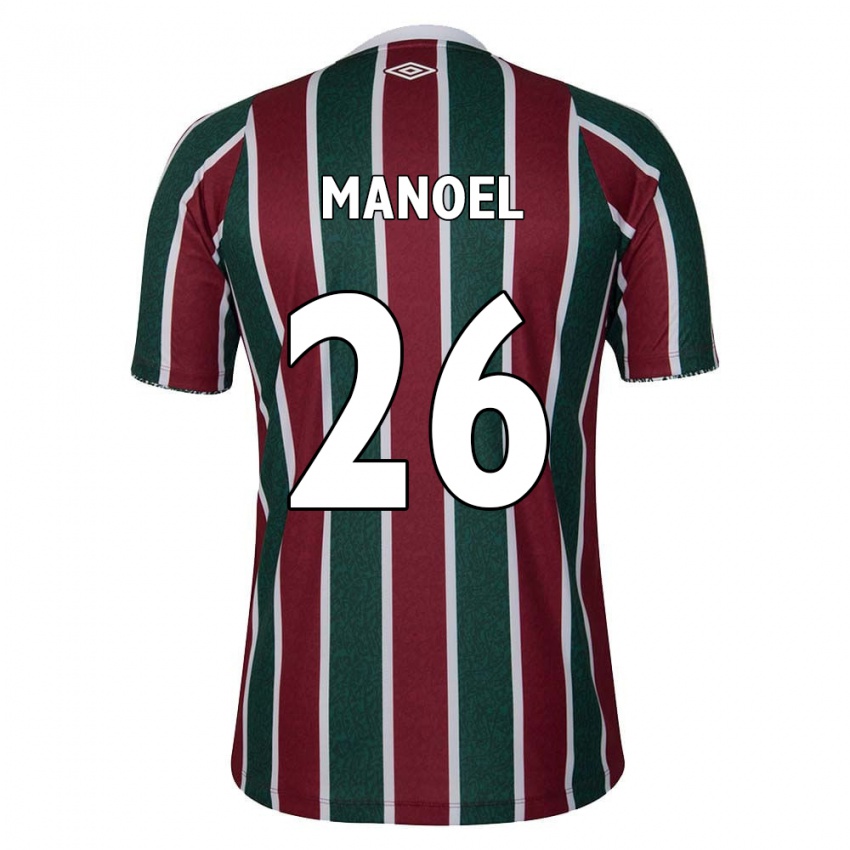 Criança Camisola Manoel #26 Verde Castanho Branco Principal 2024/25 Camisa Brasil