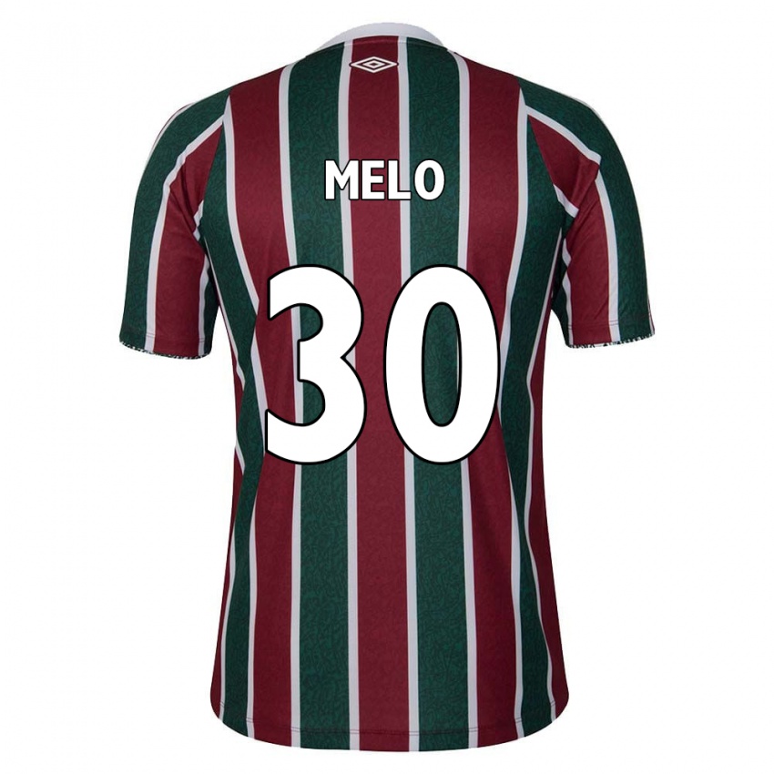 Criança Camisola Felipe Melo #30 Verde Castanho Branco Principal 2024/25 Camisa Brasil