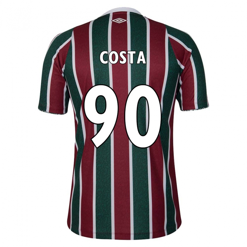 Criança Camisola Douglas Costa #90 Verde Castanho Branco Principal 2024/25 Camisa Brasil