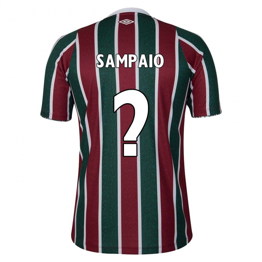 Criança Camisola Miguel Sampaio #0 Verde Castanho Branco Principal 2024/25 Camisa Brasil