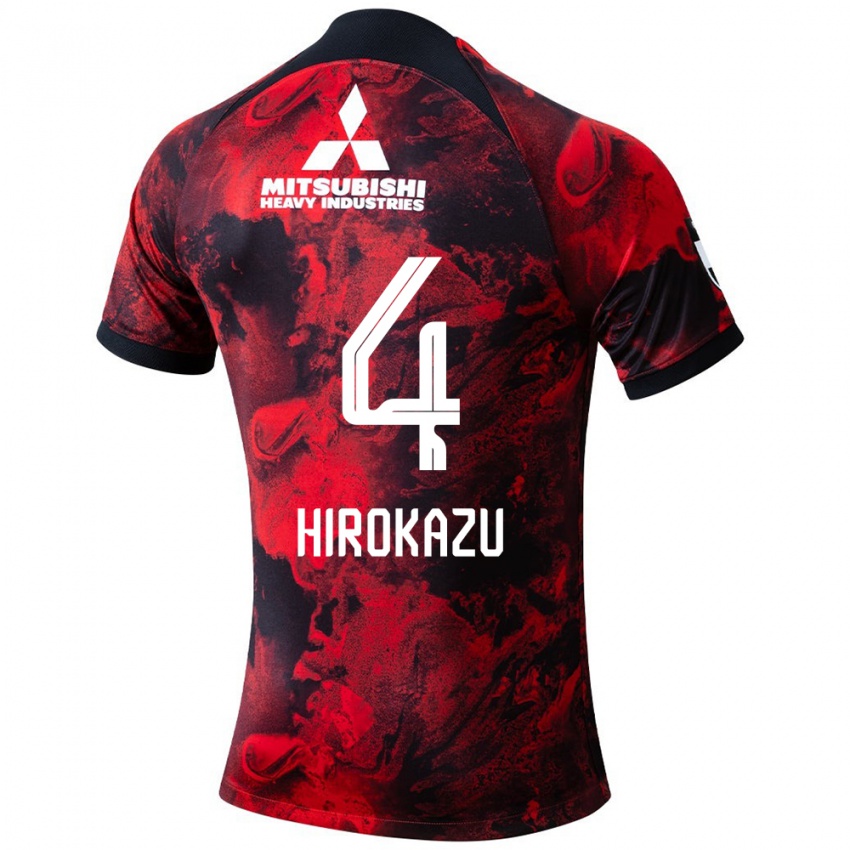 Criança Camisola Hirokazu Ishihara #4 Vermelho Preto Principal 2024/25 Camisa Brasil