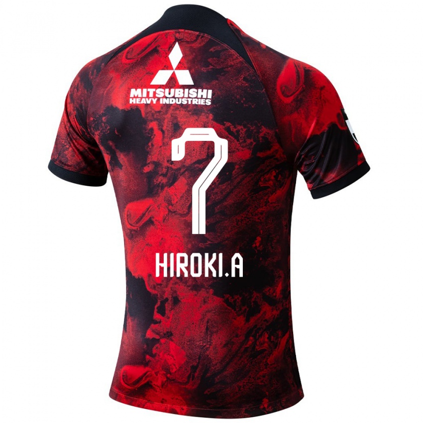 Criança Camisola Hiroki Abe #7 Vermelho Preto Principal 2024/25 Camisa Brasil