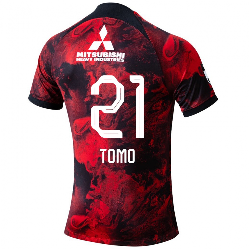 Criança Camisola Tomoaki Okubo #21 Vermelho Preto Principal 2024/25 Camisa Brasil