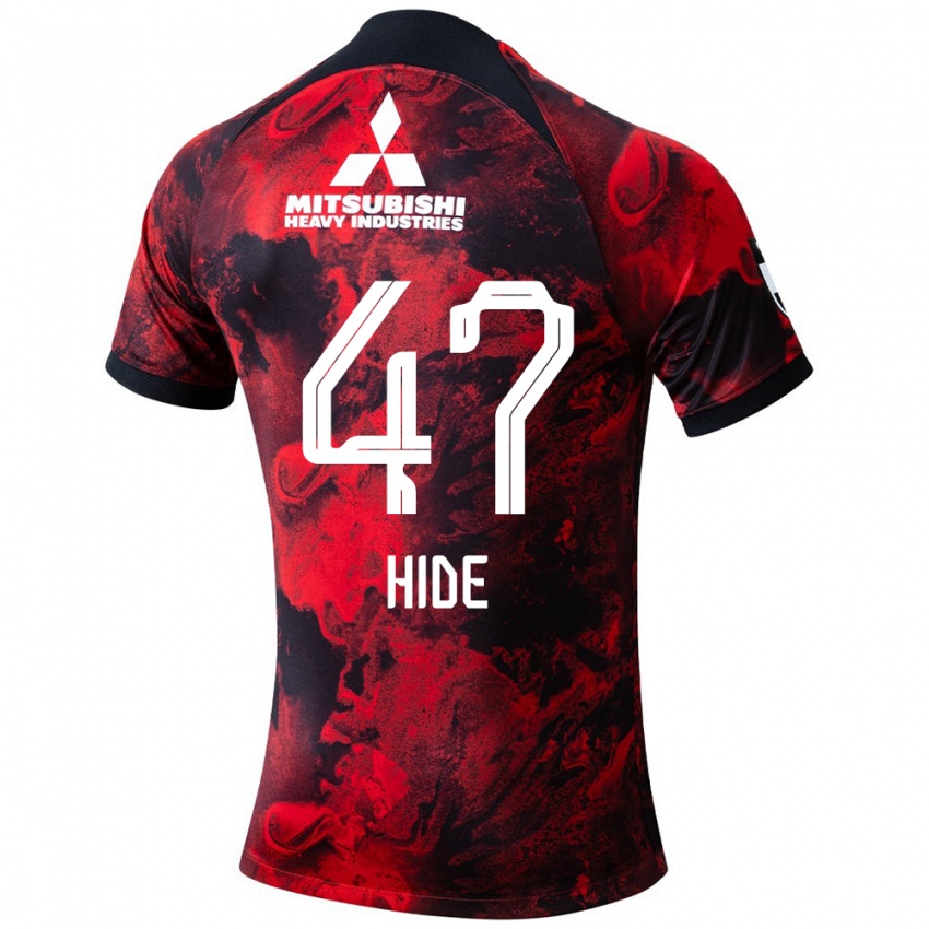 Criança Camisola Hidetoshi Takeda #47 Vermelho Preto Principal 2024/25 Camisa Brasil