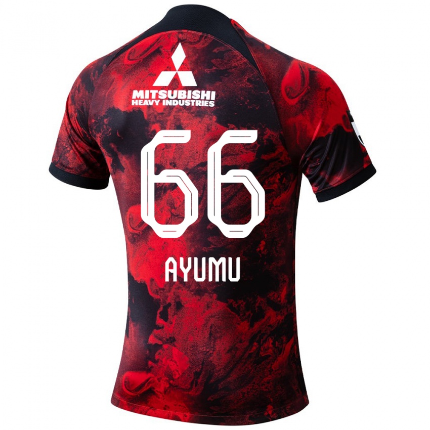 Criança Camisola Ayumu Ohata #66 Vermelho Preto Principal 2024/25 Camisa Brasil