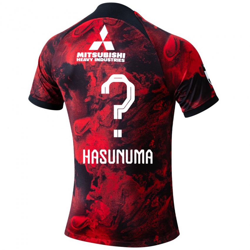 Criança Camisola Shunsuke Hasunuma #0 Vermelho Preto Principal 2024/25 Camisa Brasil