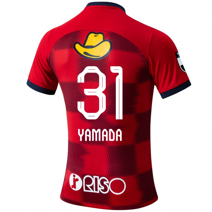 Criança Camisola Taiki Yamada #31 Vermelho Azul Branco Principal 2024/25 Camisa Brasil